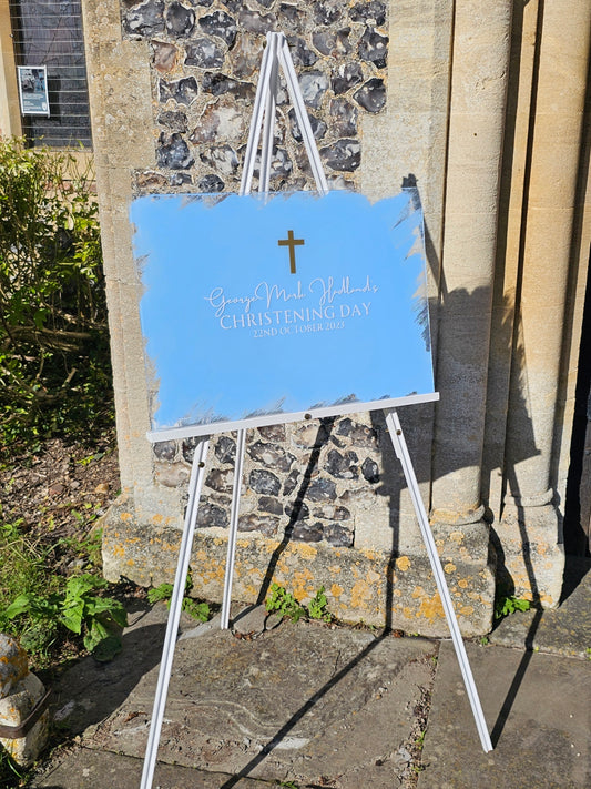 Christening Welcome Sign acrylic