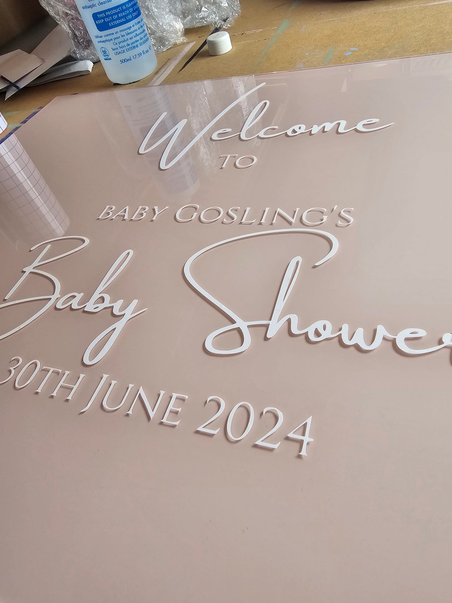 Acrylic Welcome Sign Baby Shower