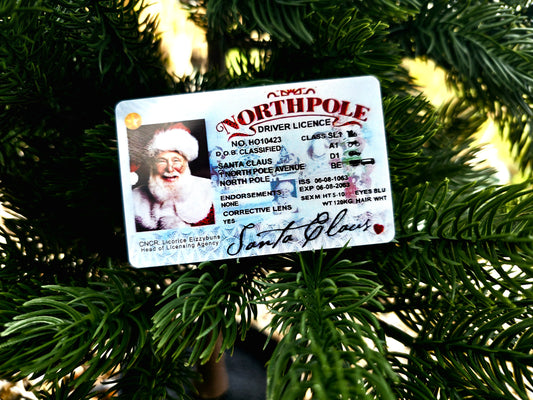 Santa's Driving license