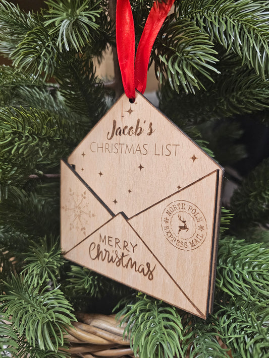 Christmas Wishlist Envelope Decoration