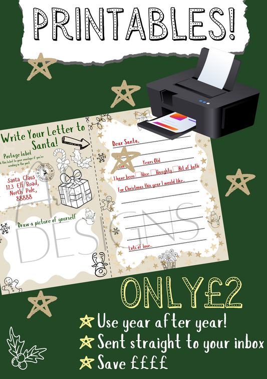 Write your letter to Santa Printable