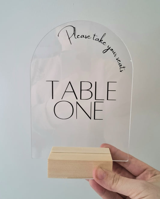 Wedding Table Signs Acrylic